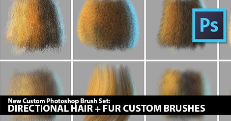 Custom Photoshop Brushes - Set 5 (Directional Fur Brushes) Custom Photoshop Brushes - Set 5 (Directional Fur Brushes)