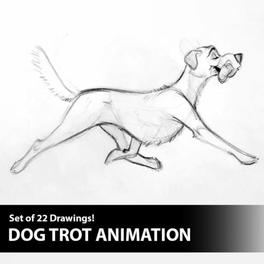 Dog Trot Animation Demo (Set of 22 Drawings)