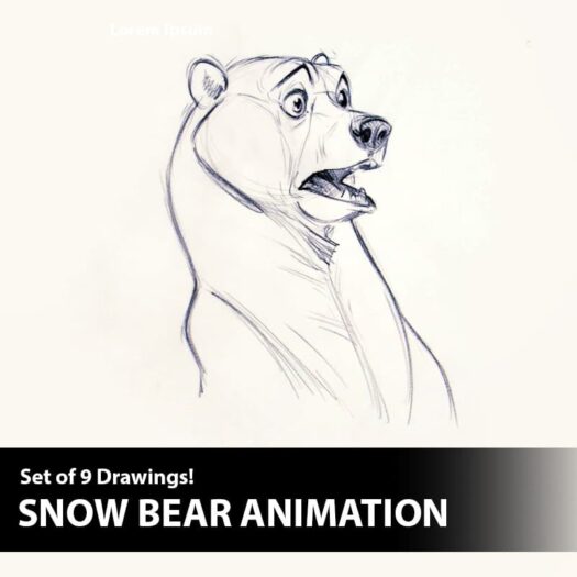 Snow Bear Expression Demo (Set of 9 Drawings)
