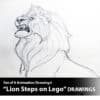 "Lion Steps on Lego" Animation (Set of 8 Drawings) (TEST)