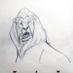 "Lion Steps on Lego" Animation (Set of 8 Drawings) (TEST) - Image 3