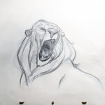 "Lion Steps on Lego" Animation (Set of 8 Drawings) (TEST) - Image 5
