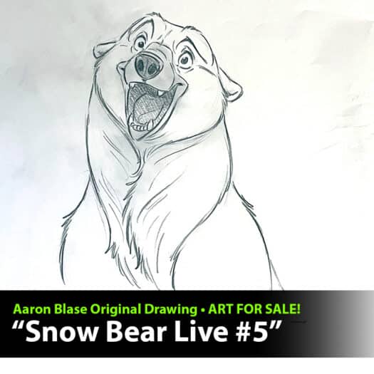"Snow Bear Live #5" Original Drawing by Aaron Blaise