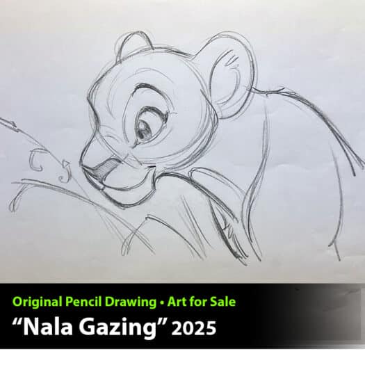 "Nala Gazes" Original Drawing