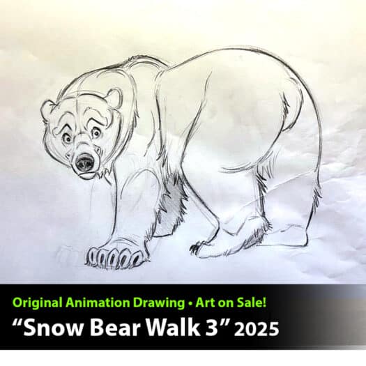 "Snow Bear Walk 3" Animation Drawing