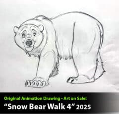 "Snow Bear Walk 4" Animation Drawing