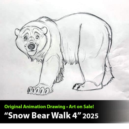 "Snow Bear Walk 4" Animation Drawing