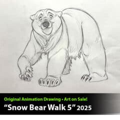 "Snow Bear Walk 5" Animation Drawing