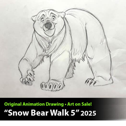 "Snow Bear Walk 5" Animation Drawing