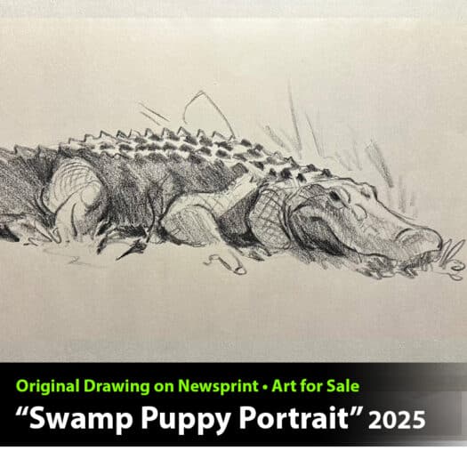 "Swamp Puppy Portrait" Original Drawing by Aaron Blaise