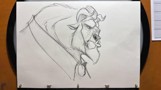 "The Beast Live Demo" Animation Drawings by Aaron Blaise - (Set of 3 Drawings) - Image 2