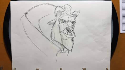 "The Beast Live Demo" Animation Drawings by Aaron Blaise - (Set of 3 Drawings) - Image 3