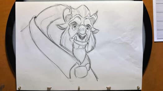 "The Beast Live Demo" Animation Drawings by Aaron Blaise - (Set of 3 Drawings) - Image 4