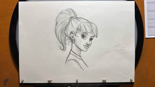 "Ophelia Ponytail" Animation Drawings by Aaron Blaise - (Set of 6 Drawings) - Image 2