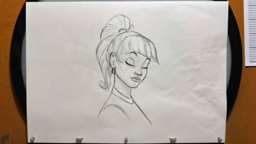 "Ophelia Ponytail" Animation Drawings by Aaron Blaise - (Set of 6 Drawings) - Image 4