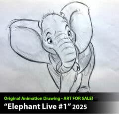 "Elephant Live #1" Original Drawing