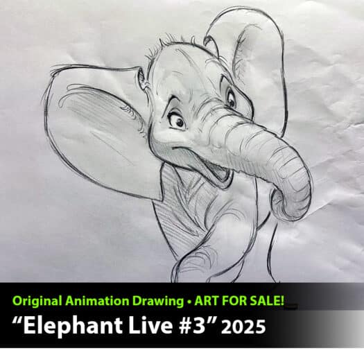 "Elephant Live #3" Original Drawing