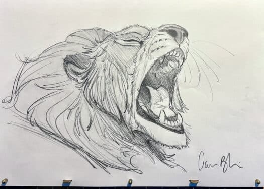"Roar of the King" Original Drawing - Image 2
