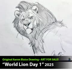 "World Lion Day 2025 #1" Original Drawing