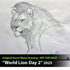 "World Lion Day 2025 #2" Original Drawing