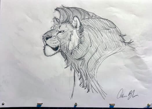 "World Lion Day 2025 #3" Original Drawing - Image 2