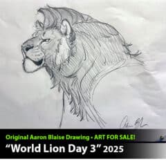 "World Lion Day 2025 #3" Original Drawing