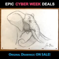 "Elephant Portrait" Original Drawing 2025