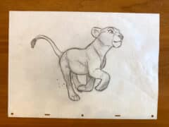 "Nala Run Cycle #3" 2026 Original Drawing