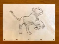 "Nala Run Cycle #4" 2026 Original Drawing