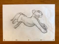 "Nala Run Cycle #6" 2026 Original Drawing