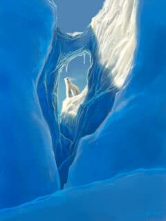 "Through the Ice" Signed Print (Support Polar Bears)