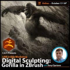 Sculpting a Gorilla in ZBrush with Tony Cipriano (2 Days LIVE)